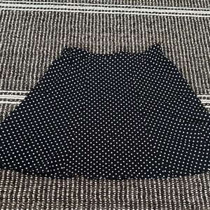 Rafaella Black and White Polka Dot Skater Skirt